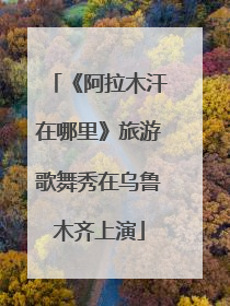《阿拉木汗在哪里》旅游歌舞秀在乌鲁木齐上演