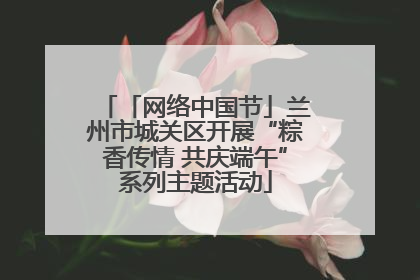 「网络中国节」兰州市城关区开展“粽香传情 共庆端午”系列主题活动