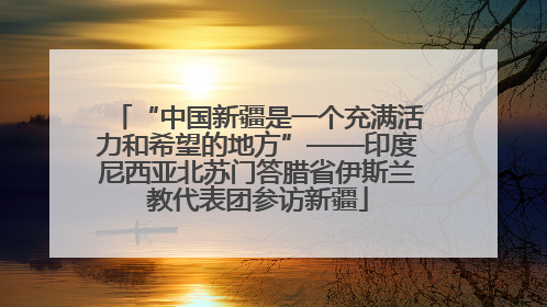 “中国新疆是一个充满活力和希望的地方”——印度尼西亚北苏门答腊省伊斯兰教代表团参访新疆