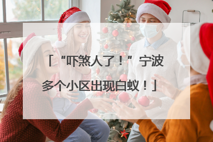 “吓煞人了！”宁波多个小区出现白蚁！