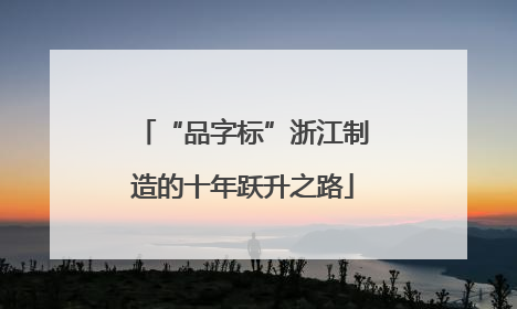 “品字标”浙江制造的十年跃升之路