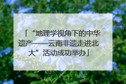 “地理学视角下的中华遗产——云南非遗走进北大”活动成功举办