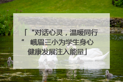 “对话心灵，温暖同行” 峨眉三小为学生身心健康发展注入能量