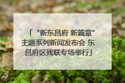 “新东昌府 新篇章”主题系列新闻发布会 东昌府区残联专场举行