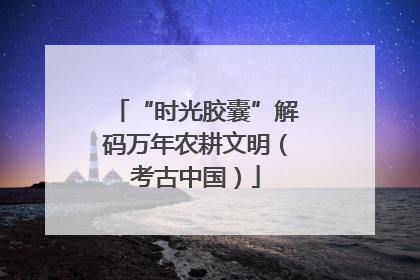 “时光胶囊”解码万年农耕文明（考古中国）