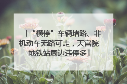 “横停”车辆堵路、非机动车无路可走，天宫院地铁站周边违停多