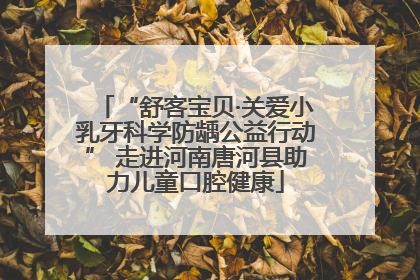 “舒客宝贝·关爱小乳牙科学防龋公益行动” 走进河南唐河县助力儿童口腔健康