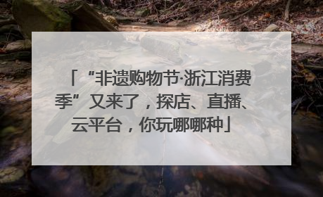 “非遗购物节·浙江消费季”又来了，探店、直播、云平台，你玩哪哪种