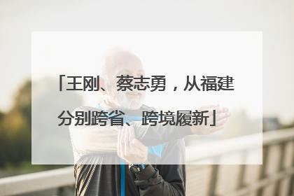 王刚、蔡志勇，从福建分别跨省、跨境履新