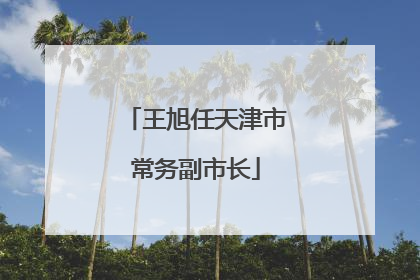 王旭任天津市常务副市长