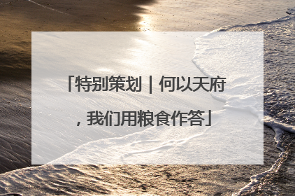 特别策划｜何以天府，我们用粮食作答