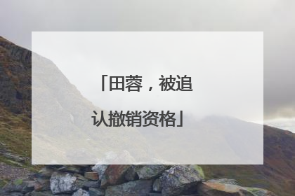 田蓉，被追认撤销资格