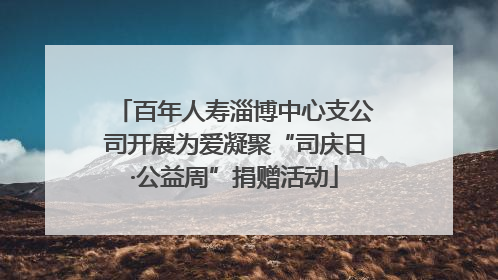 百年人寿淄博中心支公司开展为爱凝聚“司庆日·公益周”捐赠活动