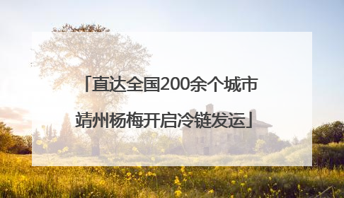 直达全国200余个城市 靖州杨梅开启冷链发运