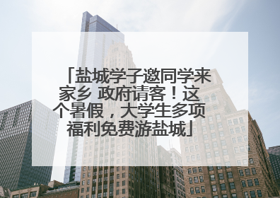 盐城学子邀同学来家乡 政府请客！这个暑假，大学生多项福利免费游盐城