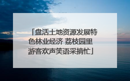 盘活土地资源发展特色林业经济 荔枝园里游客欢声笑语采摘忙