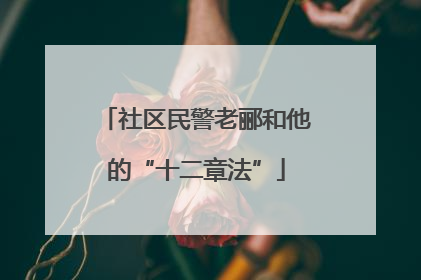 社区民警老郦和他的“十二章法”