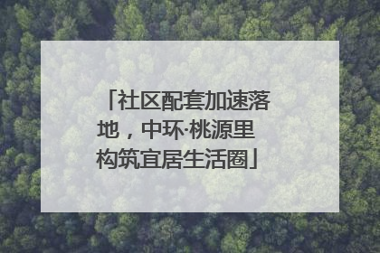 社区配套加速落地，中环·桃源里构筑宜居生活圈