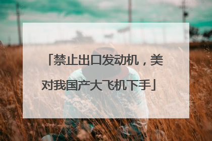 禁止出口发动机，美对我国产大飞机下手