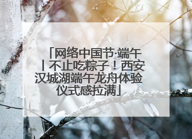 网络中国节·端午丨不止吃粽子！西安汉城湖端午龙舟体验仪式感拉满