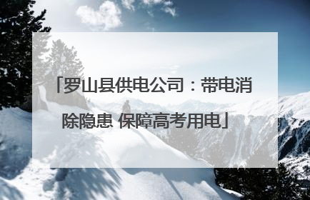 罗山县供电公司：带电消除隐患 保障高考用电