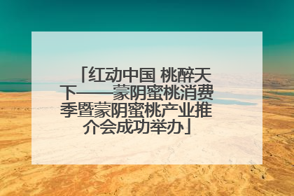 红动中国 桃醉天下——蒙阴蜜桃消费季暨蒙阴蜜桃产业推介会成功举办