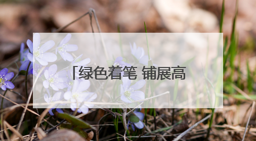 绿色着笔 铺展高质量发展新图景