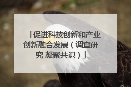 促进科技创新和产业创新融合发展（调查研究 凝聚共识）