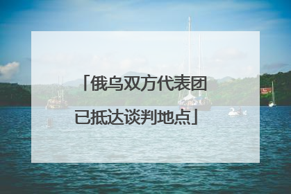 俄乌双方代表团已抵达谈判地点