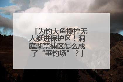 为钓大鱼操控无人艇进保护区！洞庭湖禁捕区怎么成了“垂钓场”？
