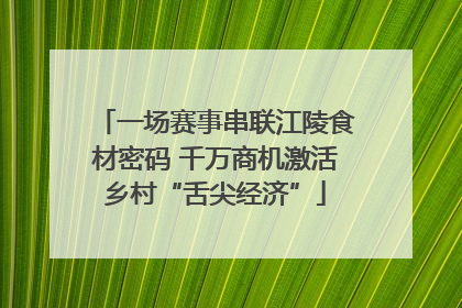 一场赛事串联江陵食材密码 千万商机激活乡村“舌尖经济”