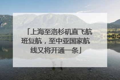 上海至洛杉矶直飞航班复航，至中亚国家航线又将开通一条