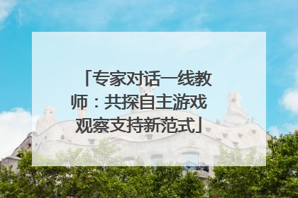 专家对话一线教师：共探自主游戏观察支持新范式