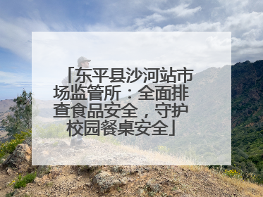 东平县沙河站市场监管所：全面排查食品安全，守护校园餐桌安全