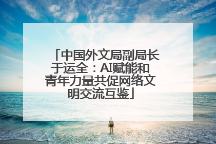 中国外文局副局长于运全：AI赋能和青年力量共促网络文明交流互鉴