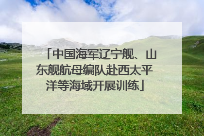 中国海军辽宁舰、山东舰航母编队赴西太平洋等海域开展训练