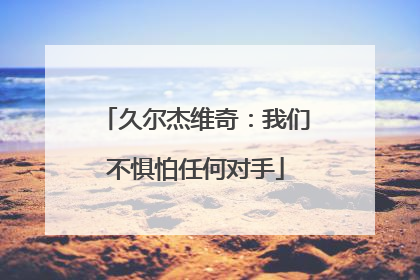 久尔杰维奇：我们不惧怕任何对手