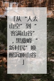 从“人去山空”到“客满山谷”，黑麋峰“新村民”唤醒沉睡山谷