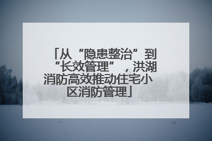 从“隐患整治”到“长效管理”，洪湖消防高效推动住宅小区消防管理