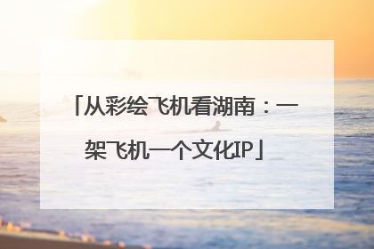 从彩绘飞机看湖南：一架飞机一个文化IP