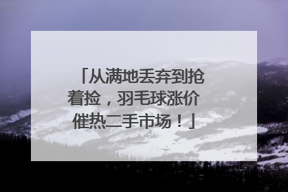 从满地丢弃到抢着捡,羽毛球涨价催热二手市场!