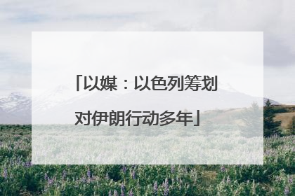 以媒：以色列筹划对伊朗行动多年