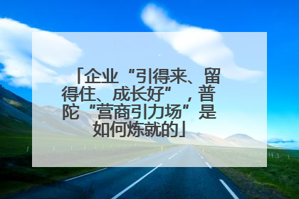 企业“引得来、留得住、成长好”，普陀“营商引力场”是如何炼就的