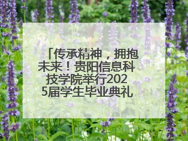 传承精神，拥抱未来！贵阳信息科技学院举行2025届学生毕业典礼暨学位授予仪式