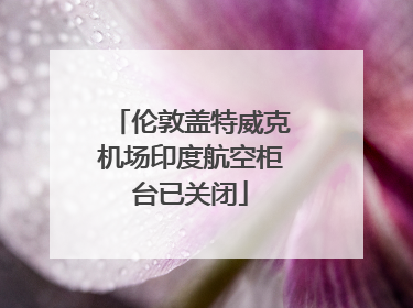 伦敦盖特威克机场印度航空柜台已关闭
