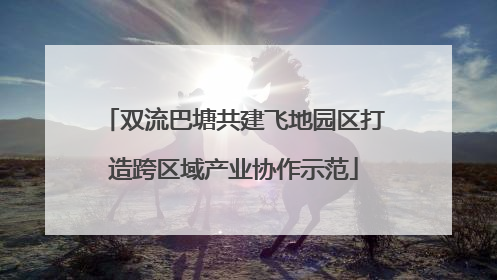 双流巴塘共建飞地园区打造跨区域产业协作示范