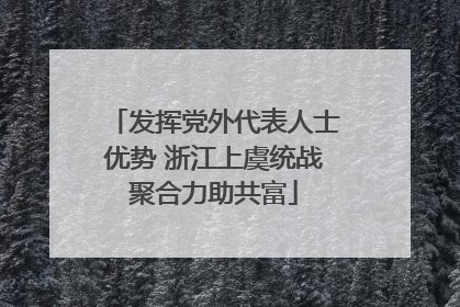 发挥党外代表人士优势 浙江上虞统战聚合力助共富