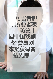可贵者胆，所要者魂——访第十届中国戏剧奖·曹禺剧本奖获得者戴先良