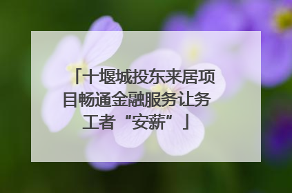 十堰城投东来居项目畅通金融服务让务工者“安薪”