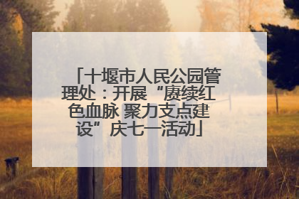 十堰市人民公园管理处：开展“赓续红色血脉 聚力支点建设”庆七一活动